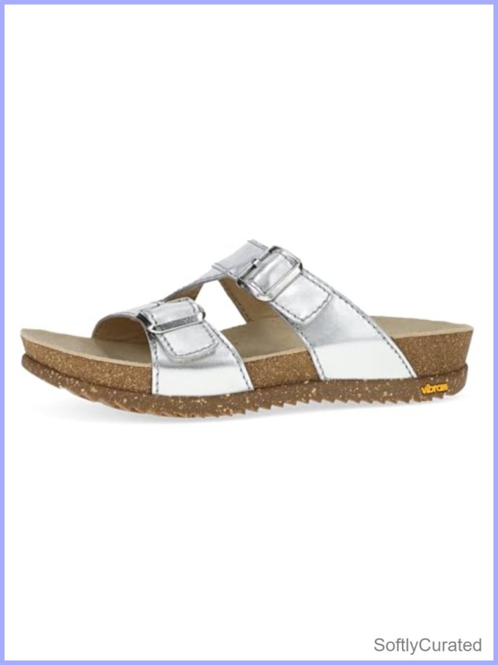 Dansko Dayna Slip-On Sandal Women Double Buckle Cork Midsole Vibram Outsole